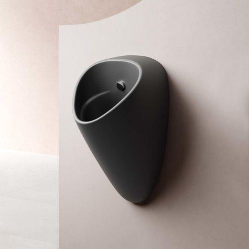 Vitra Plural Urinal 7808B083-5330 33x34,5x60,5cm, Batteriebetrieb, schwarz matt
