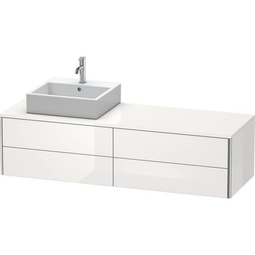 Duravit XSquare Waschtisch-Unterschrank XS4914L8585 160x40x54,8cm, 4 Schubkästen, links, weiß hochglanz