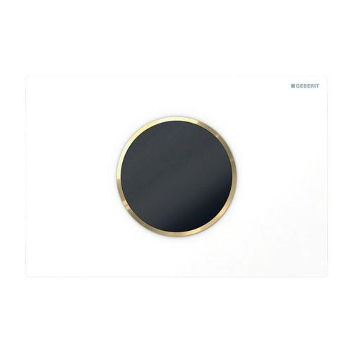 Geberit WC-Steuerung 115908KK6 Batteriebetrieb, 2-Mengen-Spülung, weiß-alpin