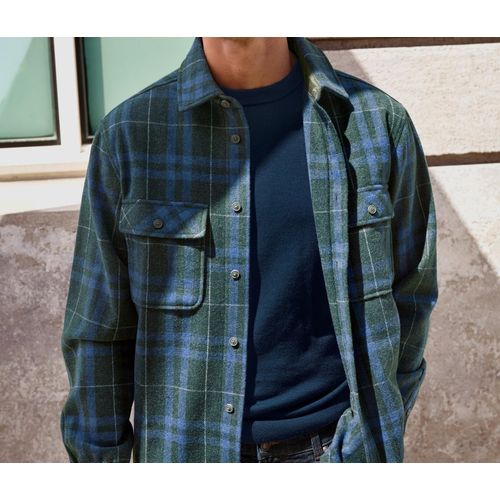 Tchibo - Flanell-Hemdjacke - Herren - Gr. XL - blau/kariert
