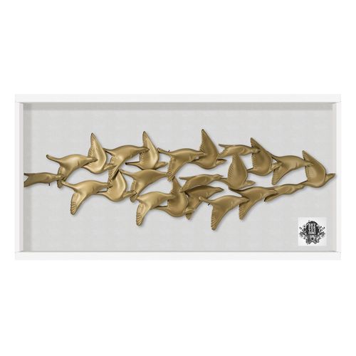 Metallbild ART FOR THE HOME "Goldene Vögel", farbe bild(er): gold, H:36cm, Metall, Bilder