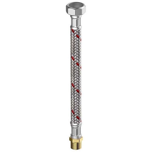 Flamco Meiflex Panzerschlauch M4325.1134.70 1" x 1" IG/AG, 25 x 700 mm, Edelstahl, Heizung/Klima