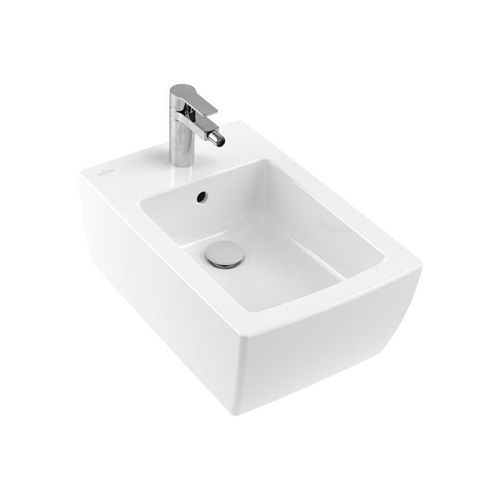 Villeroy & Boch Memento 2.0 Wandbidet 443300R1 37,5 x 56 cm, weiß alpin C-plus, mit Hahnloch, mit Überlauf