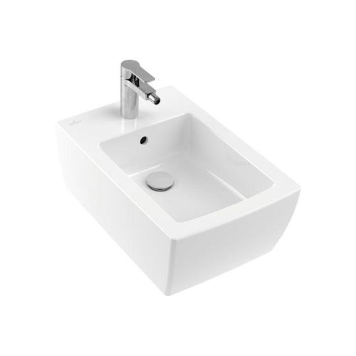 Villeroy & Boch Memento 2.0 Wandbidet 44330001 37,5 x 56 cm, weiß alpin, mit Hahnloch, mit Überlauf
