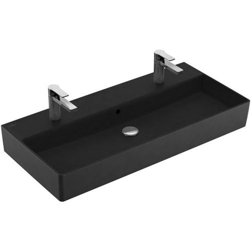 Villeroy & Boch Memento 2.0 Waschtisch 4A221LS5 100 x 47 cm, Ebony C-plus, mit Hahnloch, mit Überlauf