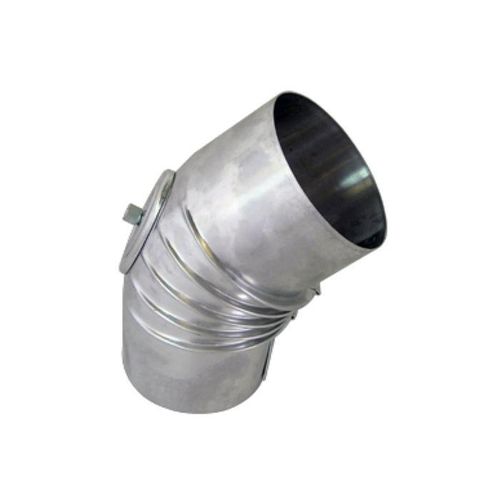 Bertrams Alu Bogen 14BG45-80KV 45°, Ø 80 x 0,7 mm, gerippt, mit Kontrollverschluss