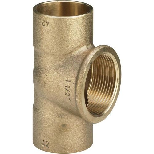 Viega T-Stück 119195 22 mm x Rp 3/8 x 22 mm, Rotguss