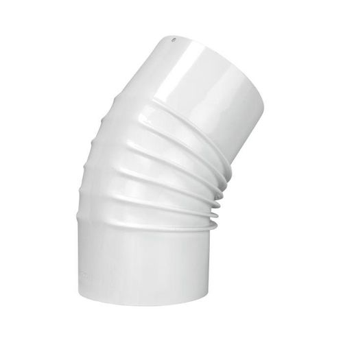 Bertrams ALU-Pu Bogen 04BG45-130 45°, Ø 130 mm, gerippt, ohne Kontrollverschluss