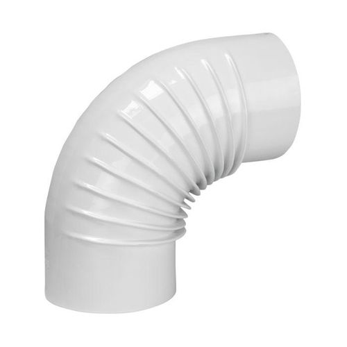 Bertrams ALU-Pu Bogen 04BG90-90 90°, Ø 90 mm, gerippt, ohne Kontrollverschluss