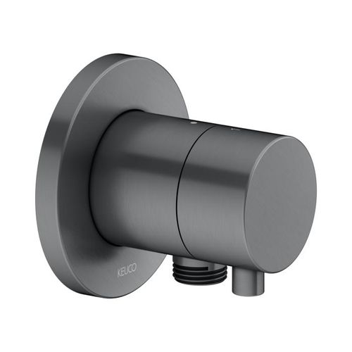 Keuco IXMO Comfort 2 Wege Umstellung 59556131101 Unterputz Montage, rund, Schlauchanschluss, Schwarzchrom gebürstet