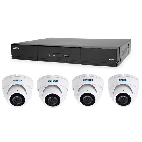 Kameraset 1x AVTECH NVR AVH1109 und 4x 8MPX IP Dome Kamera AVTECH DGM8208SVAT + 4x UTP Kabel 1x RJ45 - 1x RJ45 Cat5e 15m!