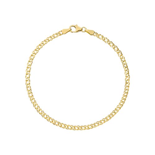 Goldarmband JOBO, gold (gelbgold 333), Armbänder, Damen, 19cm, Gelbgold 333, Zwillings-Panzerarmband 333 Gold 19 cm