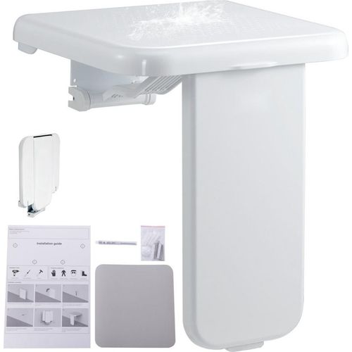 Klappbarer Duschsitz aus ABS - 15,7 x 16,7 Zoll - wandmontierte Duschbank - 200 kg Tragkraft - komfortable Dusche für Senioren und Menschen mit eingeschränkter Mobilität