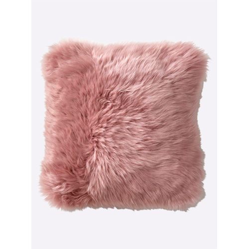 Kopfkissen HEINE HOME, lila (mauve), B:40cm L:40cm, 100% Lammfell, Kopfkissen