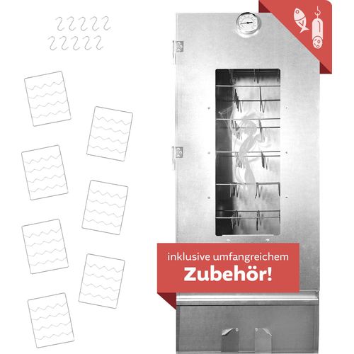 Räucherofen XL mit Schönheitsfehler aus Stahl, Räucherschrank 110 cm