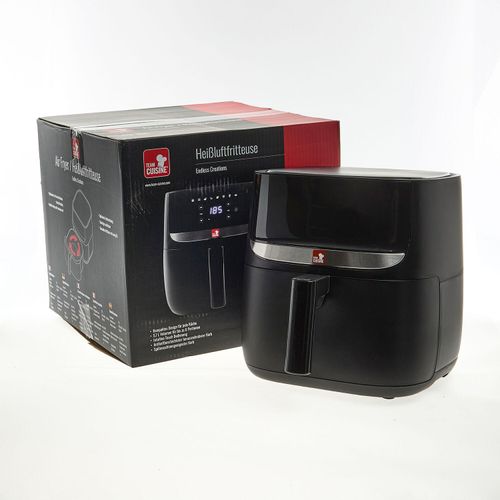Schwarze Heißluftfritteuse 5,7L