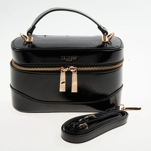 Schwarze Vanity Umhängetasche mit glänzende Oberfläche Image