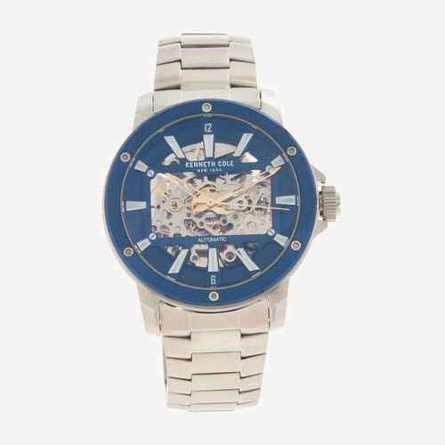 Automatikuhr aus Edelstahl mit Skelett-Zifferblatt