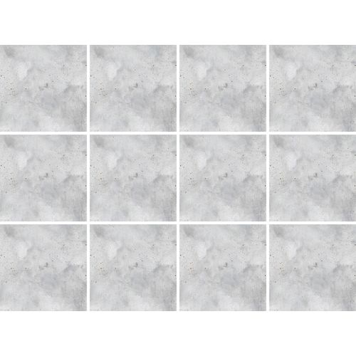 Fliesenaufkleber QUEENCE "Grau", grau, B:15cm H:15cm T:0,1cm, Fliesenaufkleber, Stickerfliesen, selbstklebend, Sticker, 12er Set