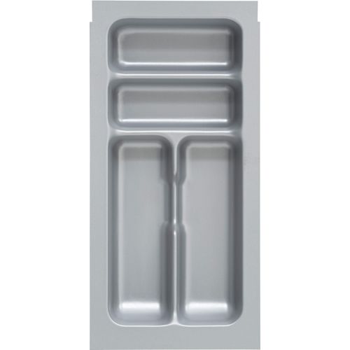 Besteckeinsatz OPTIFIT, grau, B:23,6cm H:5cm T:48,2cm, Schubladeneinsätze, Besteckeinsatz, passend für Schubkästen der Serien Bern, Parma, Tapa und Ole