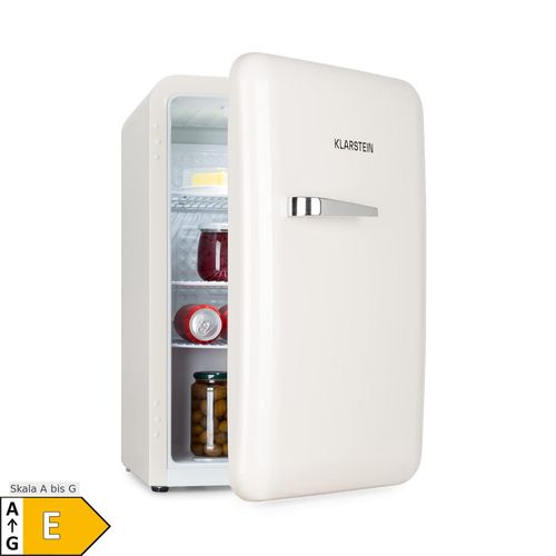 Audrey Retro-Kühlschrank 70 Liter 3 Regale 2 Türfächer Innenbeleuchtung Creme 70 Liter