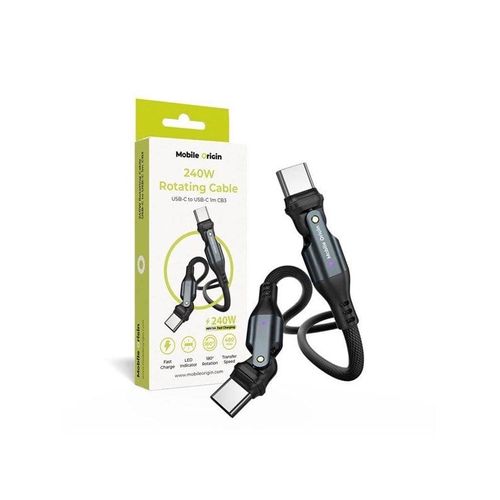 Mobile Origin 240W Rotating Cable USB-C to USB-C CB3