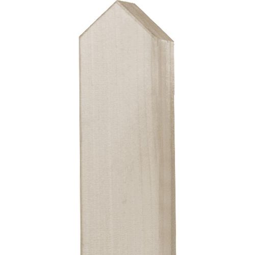 Zaunpfosten vierkant Fichte Spitzkopf für Holzzaun Windhuk-weiß 1