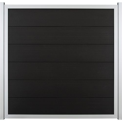 GroJa Viento Designzaun Sondermaß Element mit Rahmen Silber Anthrazitgrau