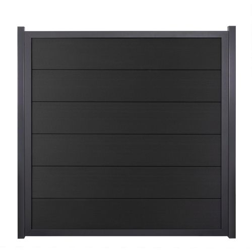 GroJa Viento Designzaun Sondermaß Element mit Rahmen Anthrazit Anthrazitgrau