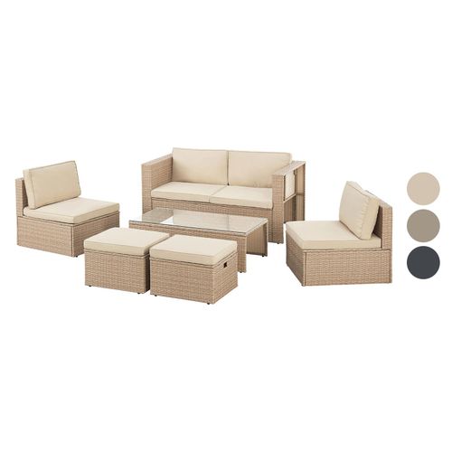 Juskys Polyrattan Lounge »Salou«, 6-tlg. Image