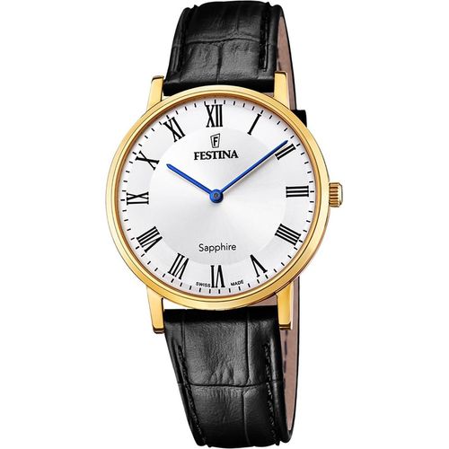 Festina Herren Uhr Swiss Lederarmband schwarz D2UF20016/4