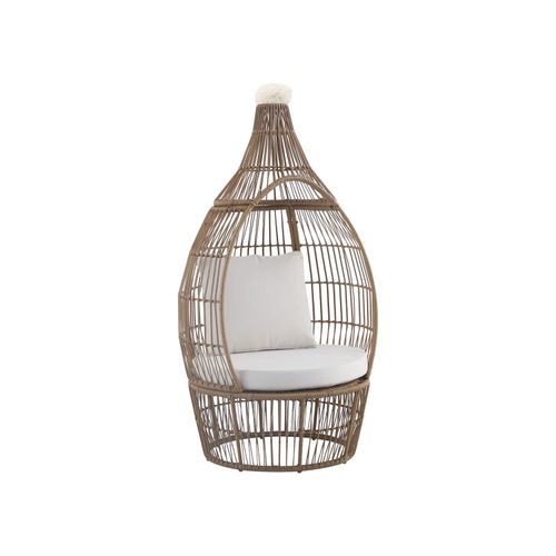 Better Garden Ei-Sessel mit Rattan, inkl. Kissen, braun/weiß Image