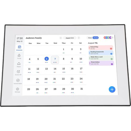 10.1 Zoll Digitaler Kalender Wifi Smart Elektronischer Kalender Unterstützung Mahlzeit Tägliche Planung Foto Frame Funktion Kunst Galerie App Sync für Familie Zeitpläne
