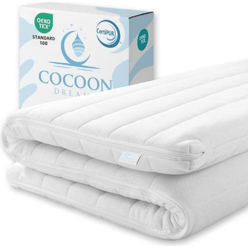 Topper 140x200x7 cm - kaltschaum Topmatras - Orthopedisch - Afritsbare Wasbare Hoes - Anti-allergisch - CertiPUR® Gecertificeerd