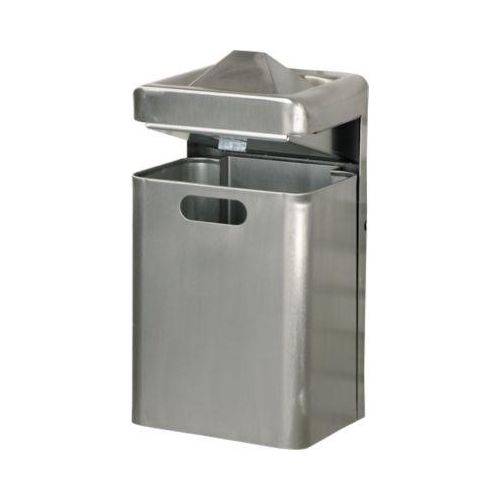 Wandascher-/Abfallkombination, 35 Liter, Edelstahl