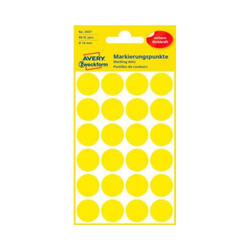 AVERY Zweckform Markierungspunkte 3007, gelb