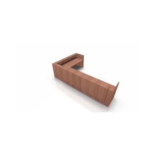 Winkeltheke Spezia, B 4055 x T 2455 x H 1130 mm, Nuss Canaletto-Dekor