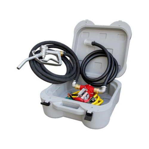 Benzin-Transfer-Set CEMO Cematic 12/30 EX, Elektropumpe 12V, 25 /min, 2m Saugschlauch, 4m Zapfschlauch, Zapfpistole, in Kunststoffbox