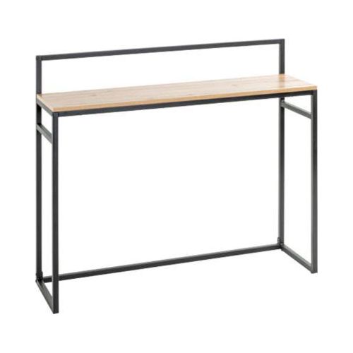 Konsole HAKU, Gesamttragkraft 20 kg, B 1000 x T 300 x H 890 mm, Stahl/Holz, schwarz/helles Eiche-Dekor