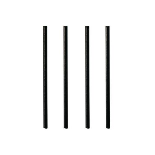 Trinkhalme Papstar, für Shakes, Einweg, L 210 x Ø 8 mm, aus FSC®-zertifiziertem Papier, schwarz, 100 Stück