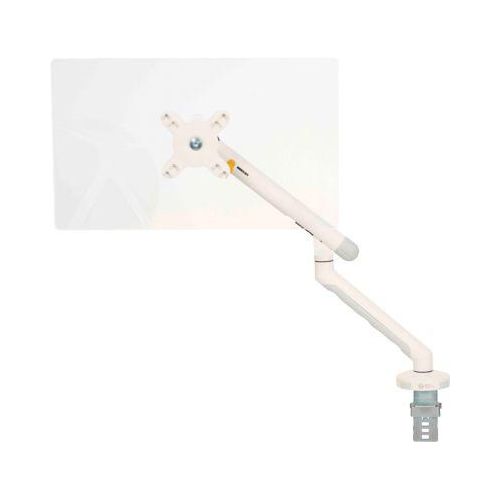 Monitorarm BakkerElkhuizen BE Flexible, für 1 Monitor, bis 10 kg, dreh-, neig- und schwenkbar, 80 mm Klemmweite, VESA-komaptibel, ergonomisch, Höhenverstellbar von 170 bis 582 mm, hellgrau/weiß