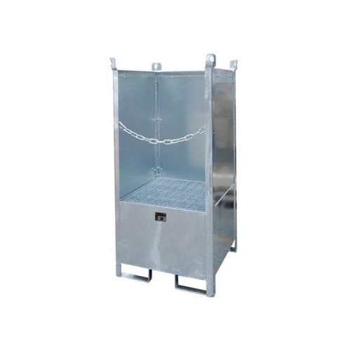 Bauer Fass-Stapelpalette, Auffangvolumen 210 L, verzinkt