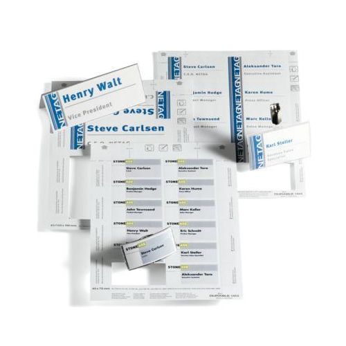 Ersatzschilder für Tischnamensschilder, 61/122x210 mm, 20 St.