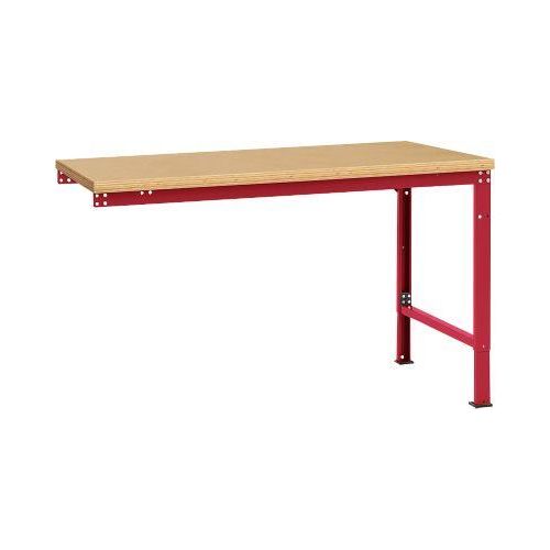 Manuflex Ansatztisch UNIVERSAL Spezial, Tischplatte Multiplex, 1500x1000, rubinrot