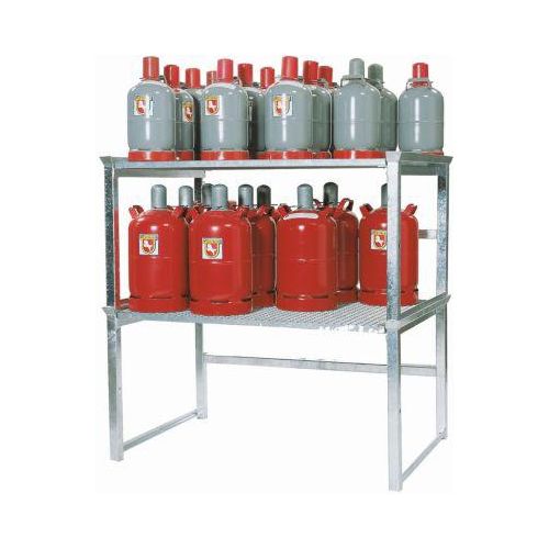 Regal für asecos Gasflaschendepots, stapelbar, B 1440 x T 1040 x H 750 mm