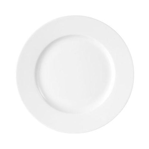 Speiseteller, rund, spülmaschinenfest, Ø 240 x H 21 mm, Porzellan, weiß, 6 Stück