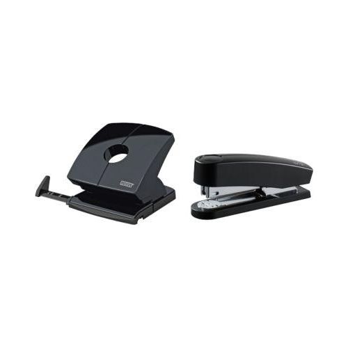 Sparset Novus Hefter B2 + Locher B 230, Heftleistung 25 Blatt, Lochleistung 30 Blatt, schwarz