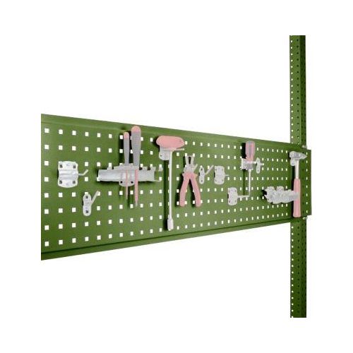 Werkzeug-Lochplatte, für Tischbreite 2000 mm, f. Serie Universal/Profi, resedagrün RAL 6011