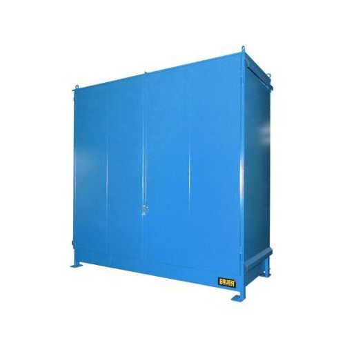 Regalcontainer BAUER CEN 33-2 IBC, Stahl, Doppelflügeltor, B 3510 x T 1480 x H 3445 mm, blau