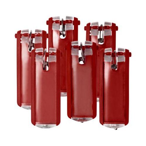 Schlüsselanhänger Key Clip, rot, 6 Stück